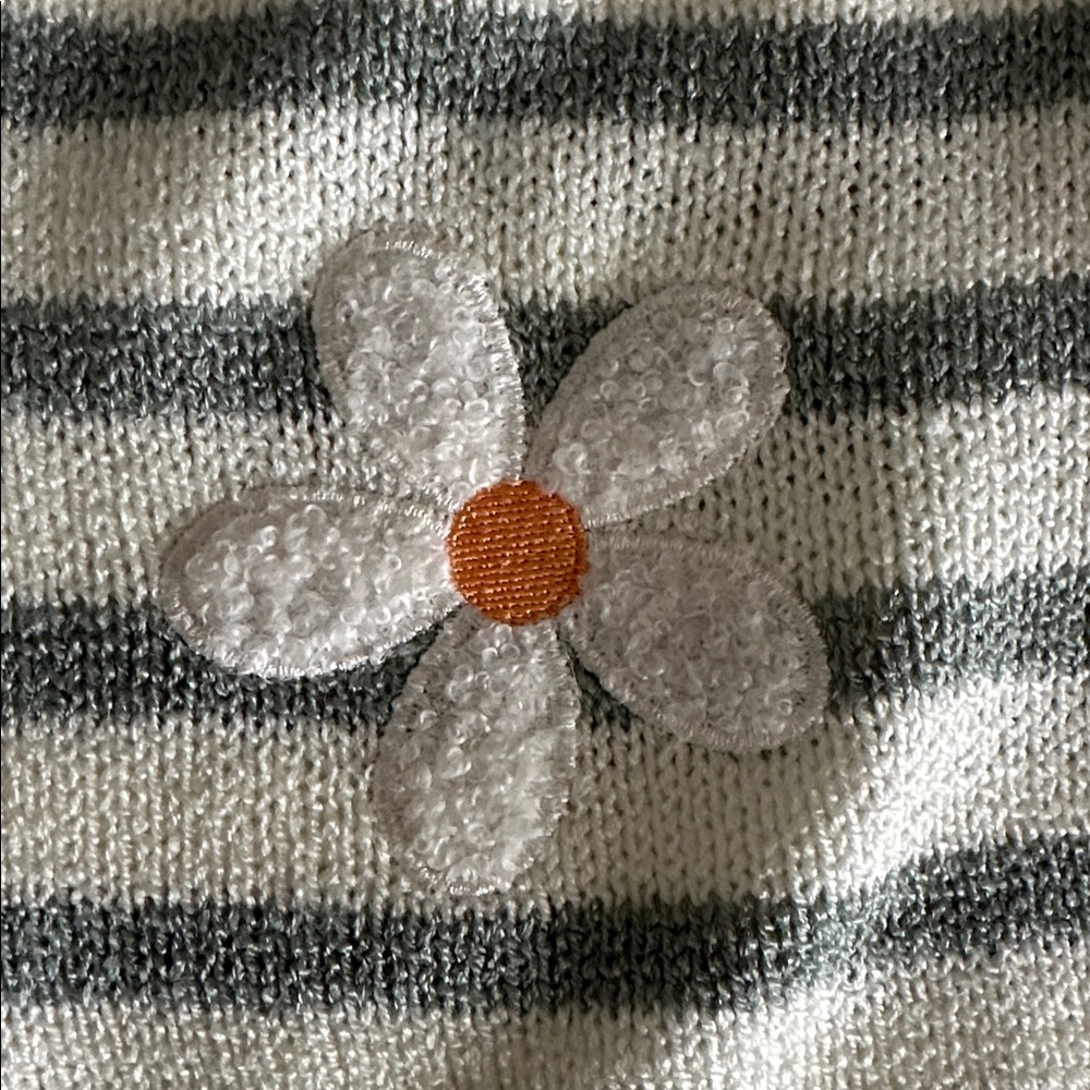 Hem & Thread Striped Sweater Vest with Daisy Accents - Picture 7 of 7